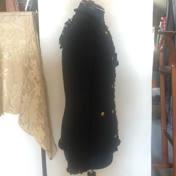 Tahari button up sweater jacket, business classy and thick and warm cotton blend - Picture 7 of 9